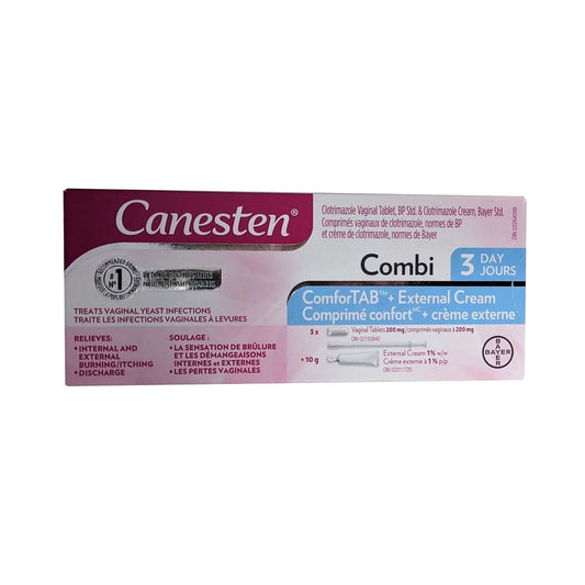 Canesten Combi 3 Day ComforTAB + External Cream, 3 Treatments