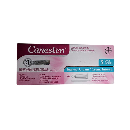 Canesten 3-Day Internal Cream 2% Vaginal Treatment, 25 g