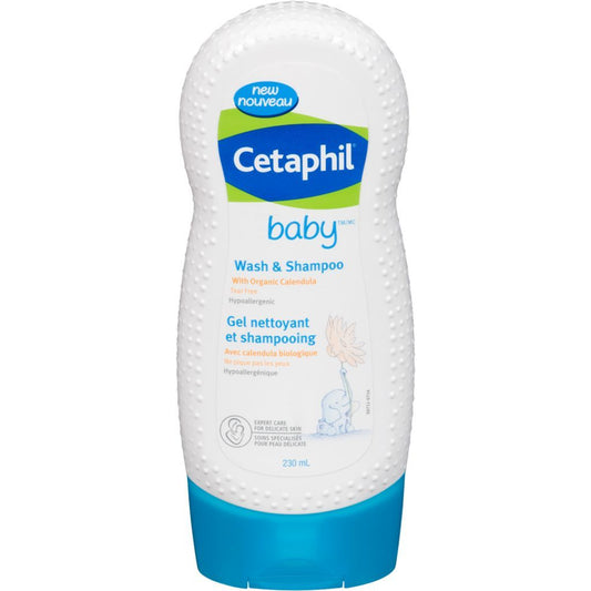 Cetaphil Baby Wash & Shampoo with Organic Calendula, 230 mL