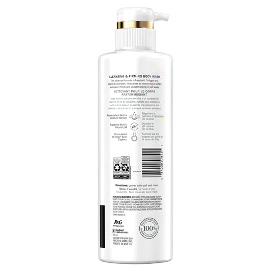 Olay Cleansing & Firming Body Wash with Collagen and Vitamin B3, 591 mL