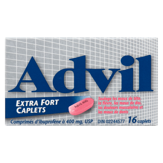 Advil Extra Strength Ibuprofen 400 mg Caplets, 16 Caplets