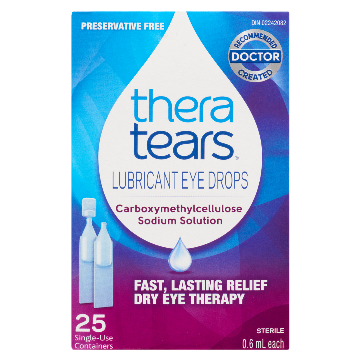 TheraTears Lubricant Eye Drops, 25 Single-Use Containers