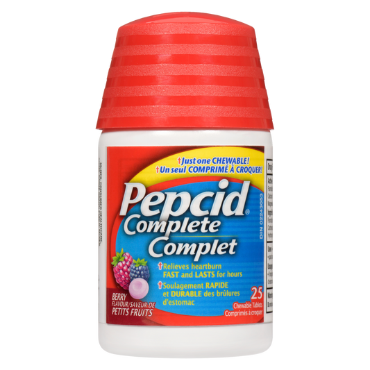 Pepcid Complete Berry Flavour Chewable Tablets, 25 Tablets