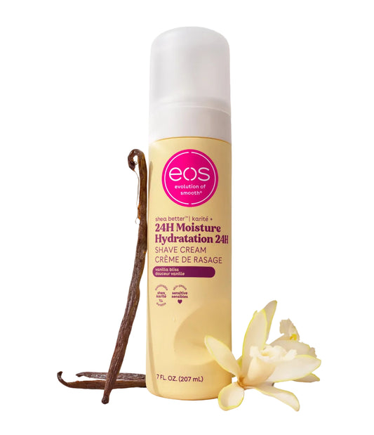eos Shea Better 24H Moisture Shave Cream, Vanilla Bliss, 207 mL