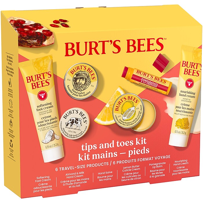 Burt's Bees Tips & Toes Hands & Feet Kit, 6 Pieces