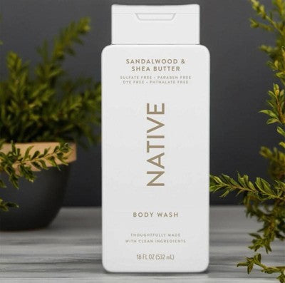 Native Body Wash, Sandalwood & Shea Butter, 532 mL