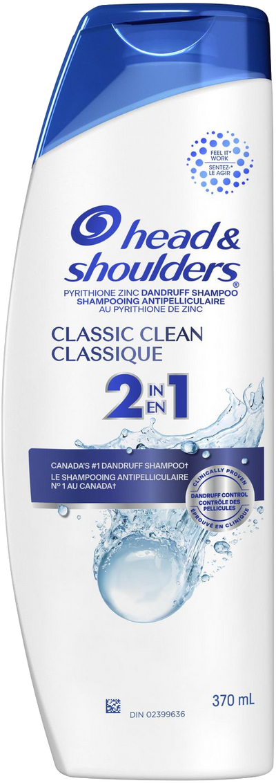 Head & Shoulders Classic Clean 2-in-1 Shampoo + Conditioner, 370 mL