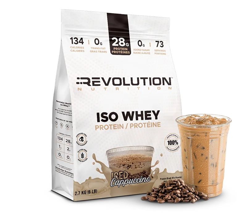 Revolution Nutrition Iso Whey Protein Isolate, Iced Cappuccino, 6 lb