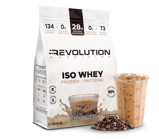 Revolution Nutrition Iso Whey Protein Isolate, Iced Cappuccino, 6 lb