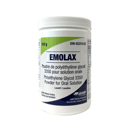 JAMP Emolax Polyethylene Glycol 3350 Powder for Oral Solution, 510 g