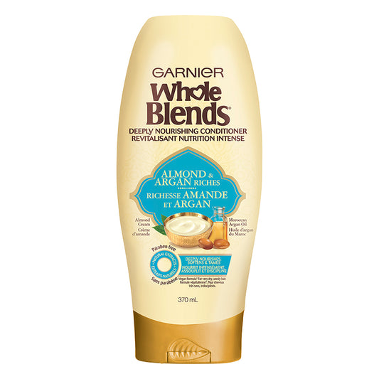 Garnier Whole Blends Almond & Argan Riches Deeply Nourishing Conditioner, 370 mL