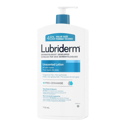 Lubriderm Unscented Moisturizing Lotion, 710 mL