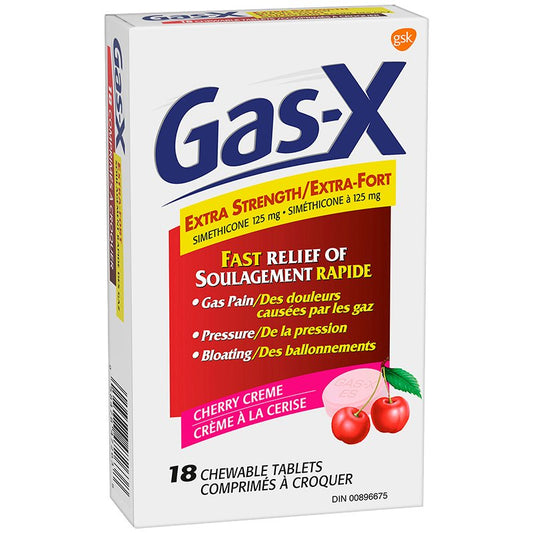 Gas-X Extra Strength Cherry Crème Chewable Tablets, 18 Count