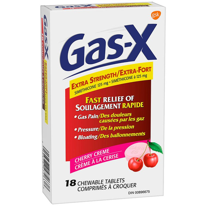 Gas-X Extra Strength Cherry Crème Chewable Tablets, 18 Count