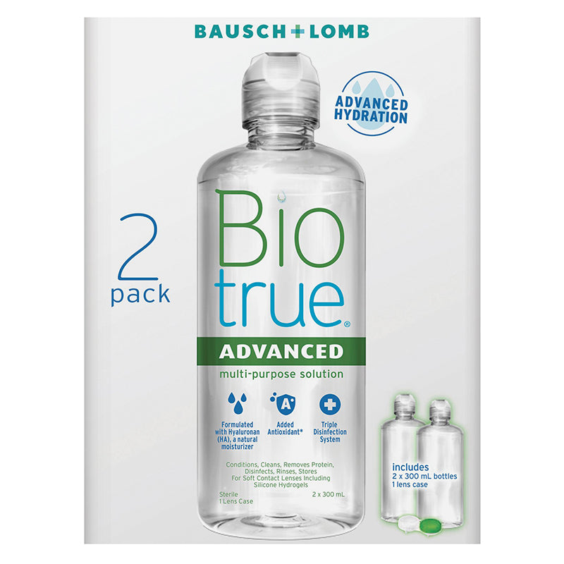 Biotrue Advanced Multi-Purpose Solution Twin Pack, 2 x 300 mL