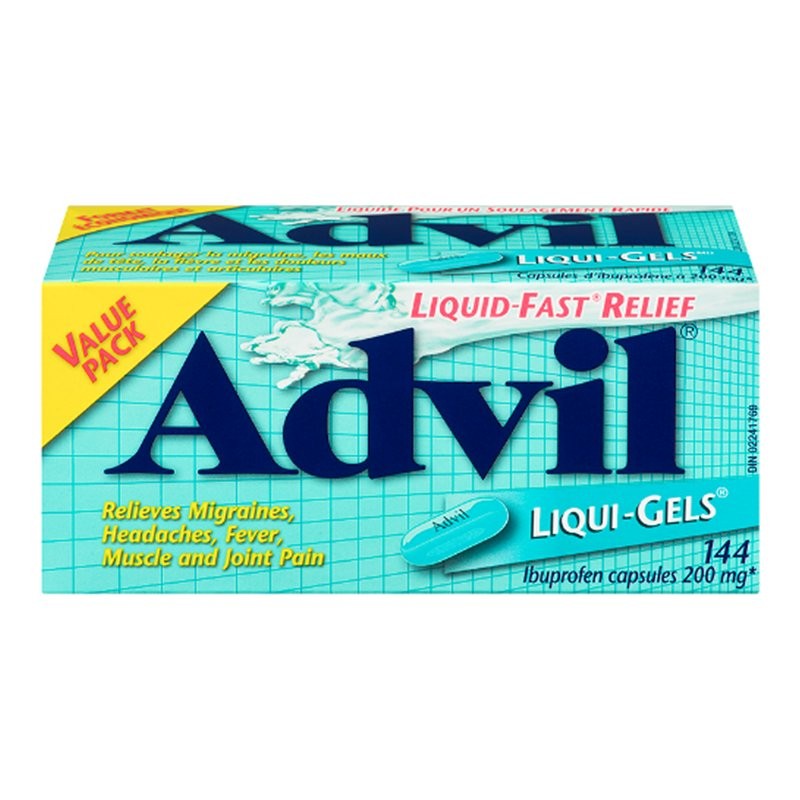 Advil Liqui-Gels Ibuprofen 200 mg Capsules, 144 Count