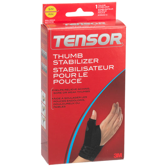 Tensor Thumb Stabilizing Brace, Black, Small/Medium