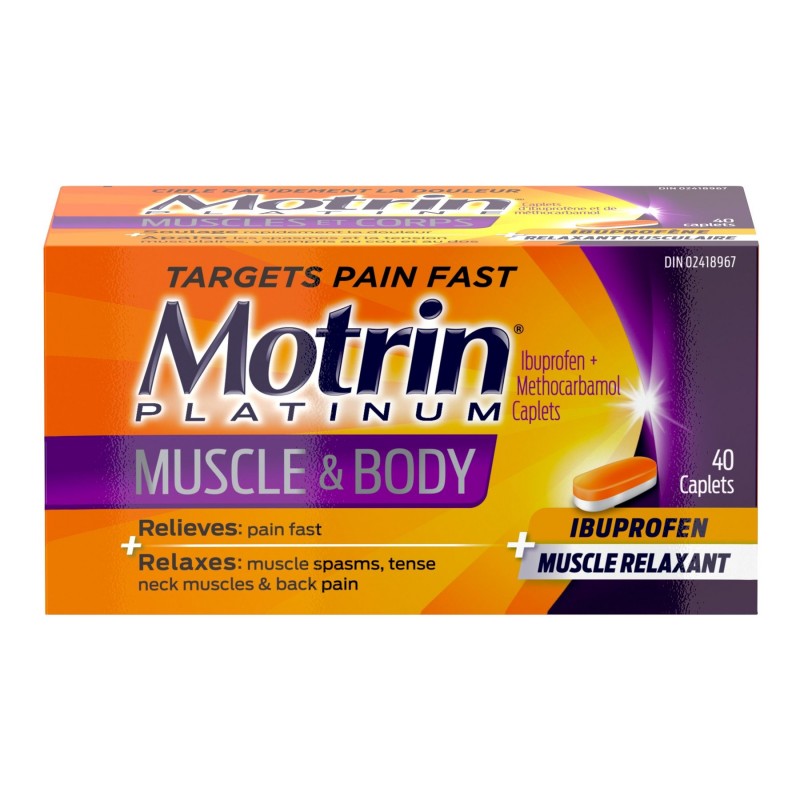 Motrin Platinum Muscle & Body Caplets, 40 Count