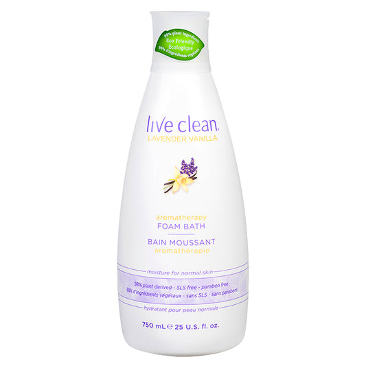 Live Clean Lavender Vanilla Aromatherapy Foam Bath 750 mL