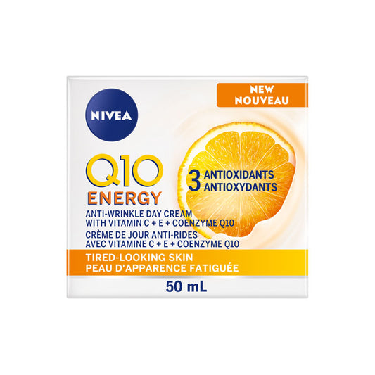 NIVEA Q10 Plus C Anti-Wrinkle + Energy Day Cream, 50 mL