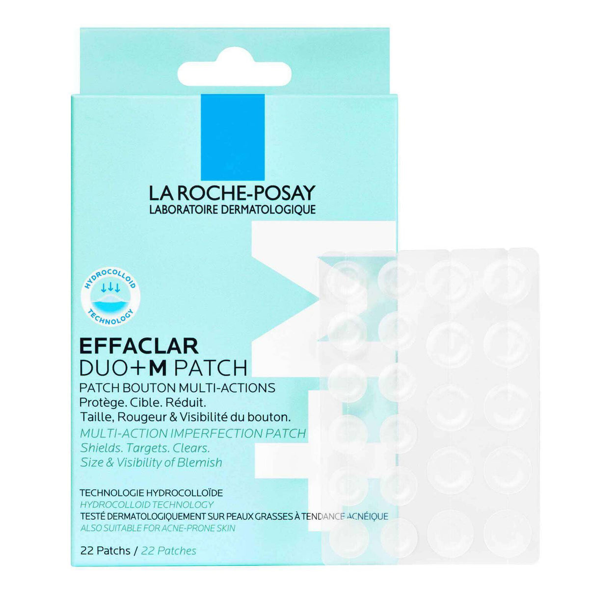 La Roche-Posay Effaclar Duo+M 3H Hydrocolloid Patches, 22 Patches