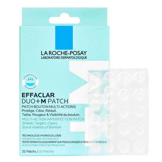 La Roche-Posay Effaclar Duo+M 3H Hydrocolloid Patches, 22 Patches