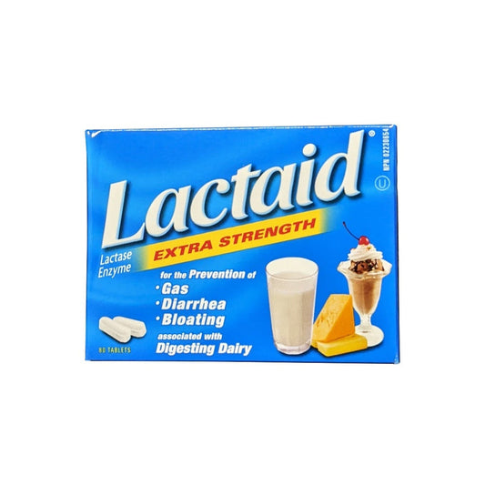 Lactaid Extra Strength Lactase Enzyme Tablets, 80 Tablets