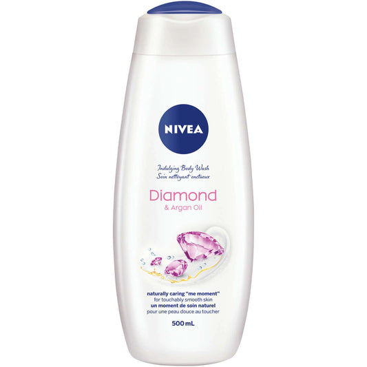 NIVEA Diamond & Argan Oil Cream Oil Body Wash, Calla Lily Scent, 500 mL
