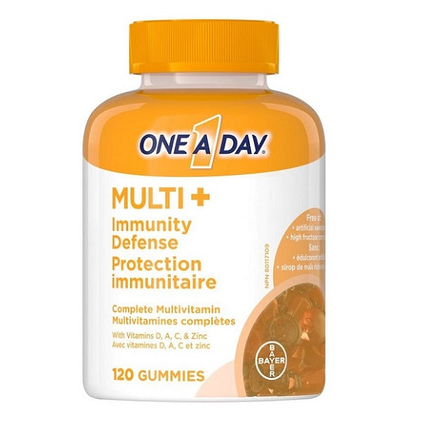 One A Day Multi+ Immunity Defense Complete Multivitamin Gummies for Adults, 120 Gummies