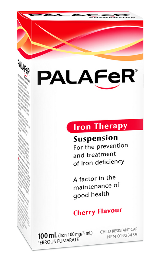 Palafer Ferrous Fumarate Suspension Cherry Flavour 20 mg/mL, 100 mL