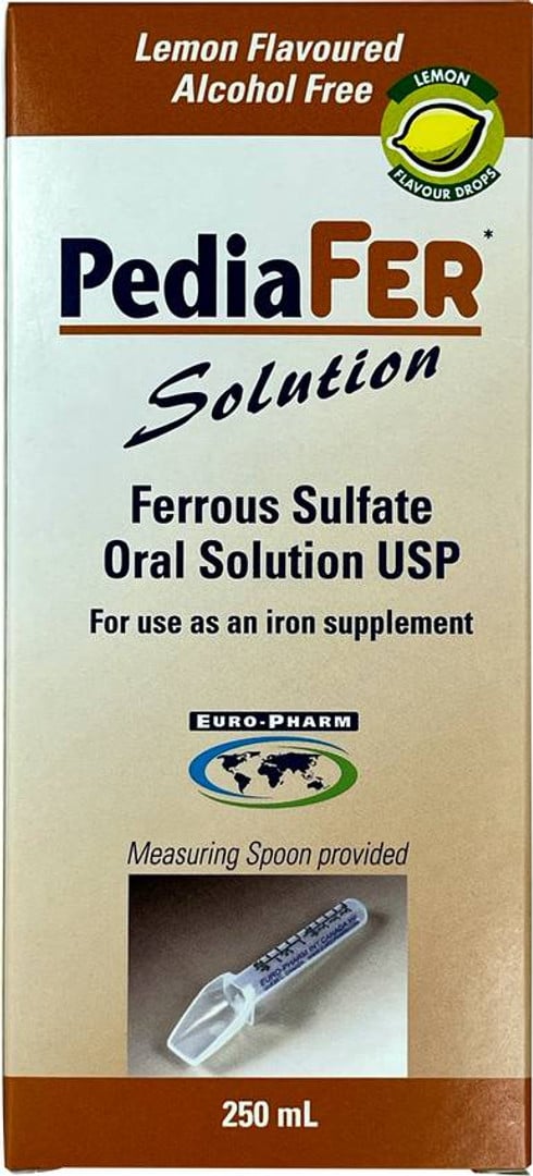 PediaFer Iron Supplement Oral Solution 30 mg/5 mL, 250 mL