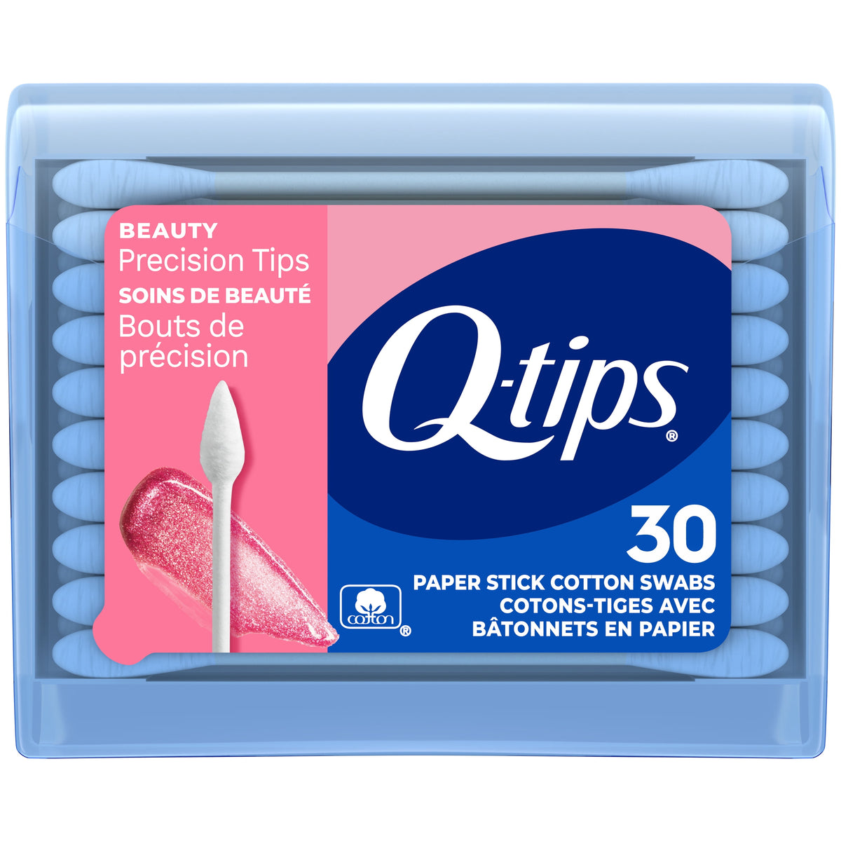 Q-tips Precision Tips Travel Pack Cotton Swabs, 30 Count