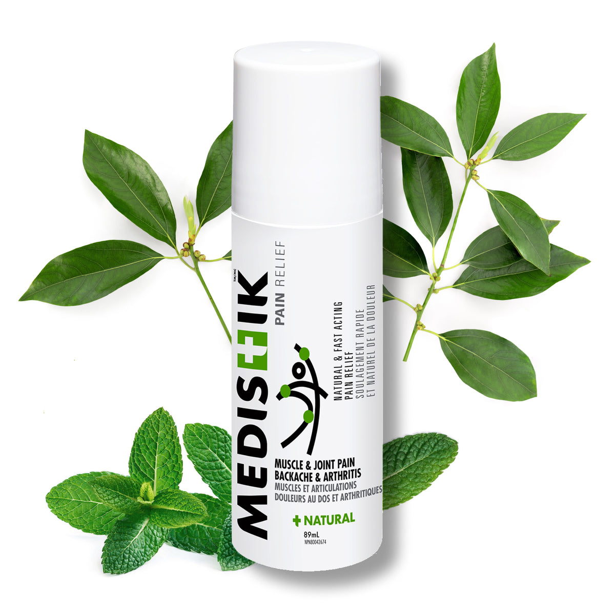 Medistik Ice Natural Fast Acting Roll-On, 89 mL
