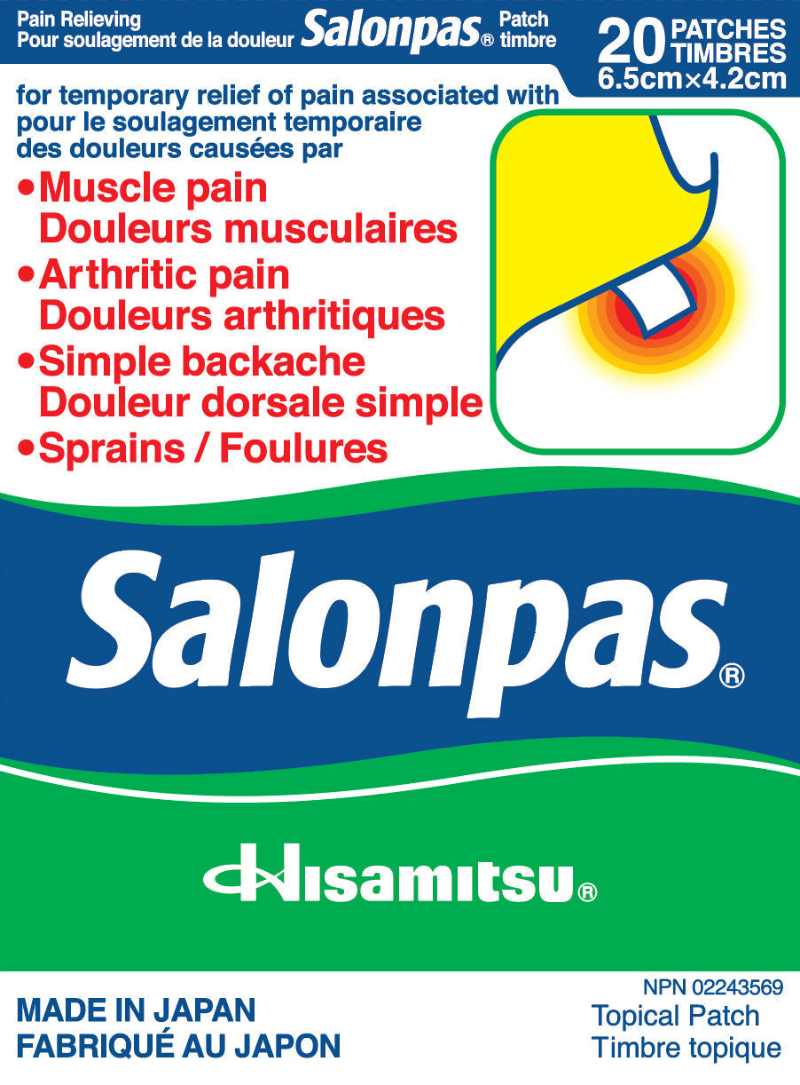 Salonpas Pain Relieving Patch, 20 Patches