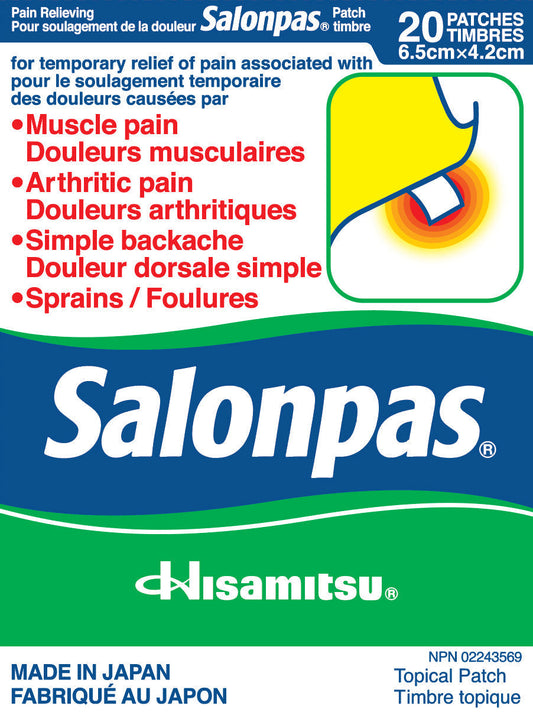Salonpas Pain Relieving Patch, 20 Patches