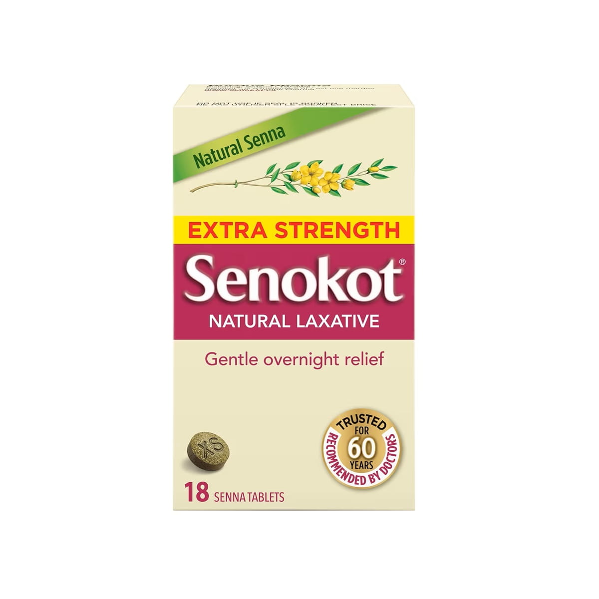 Senokot Extra Strength Natural Laxative Tablets, 18 Tablets