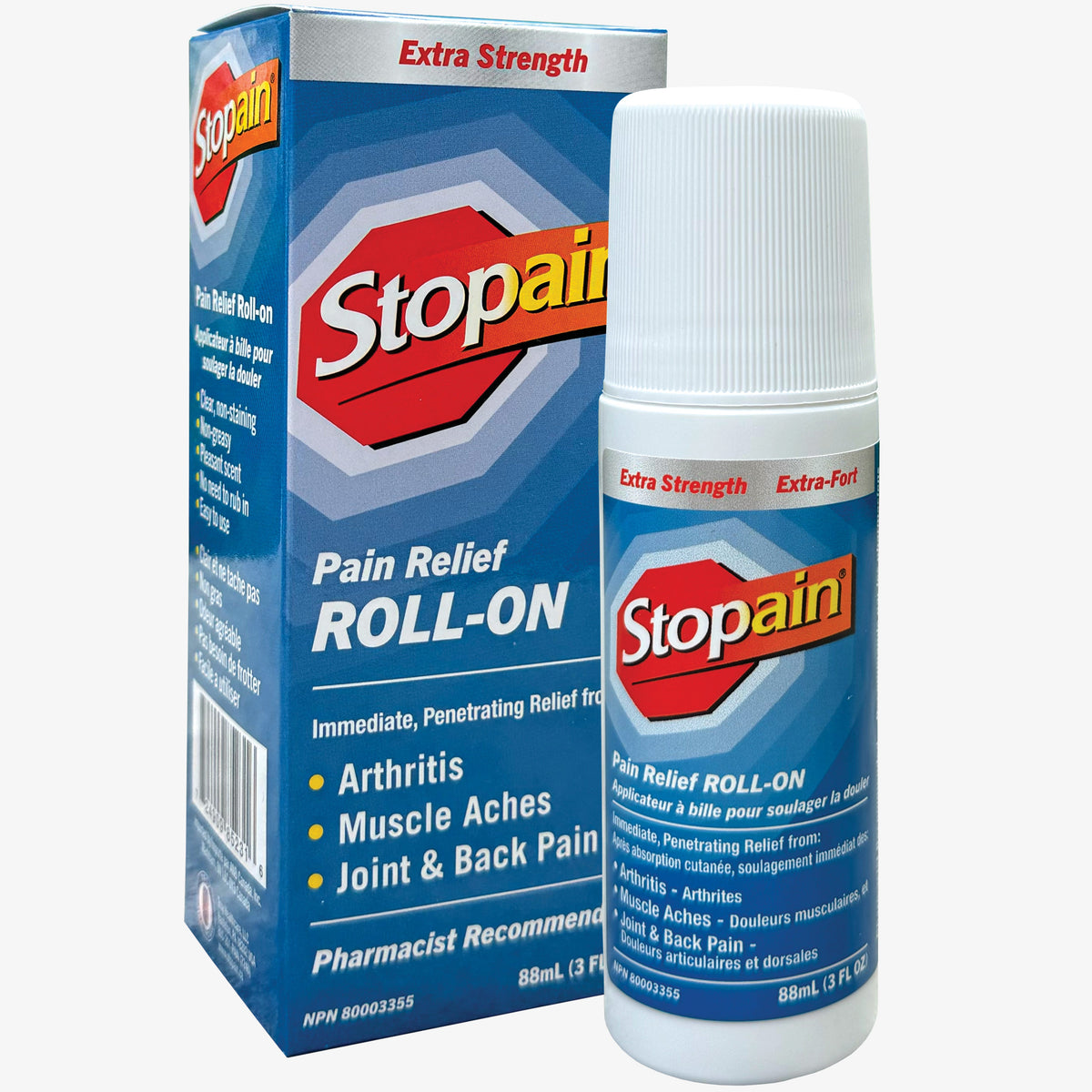Stopain Extra Strength Pain Relief Roll-On 88 mL
