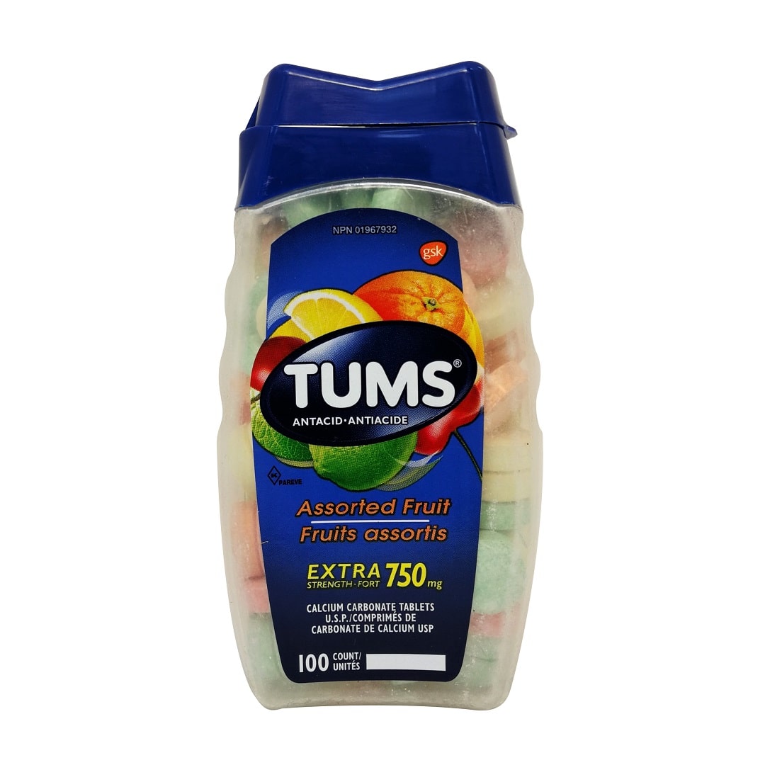 TUMS Extra Strength Assorted Fruit Chewable Tablets 100 Count