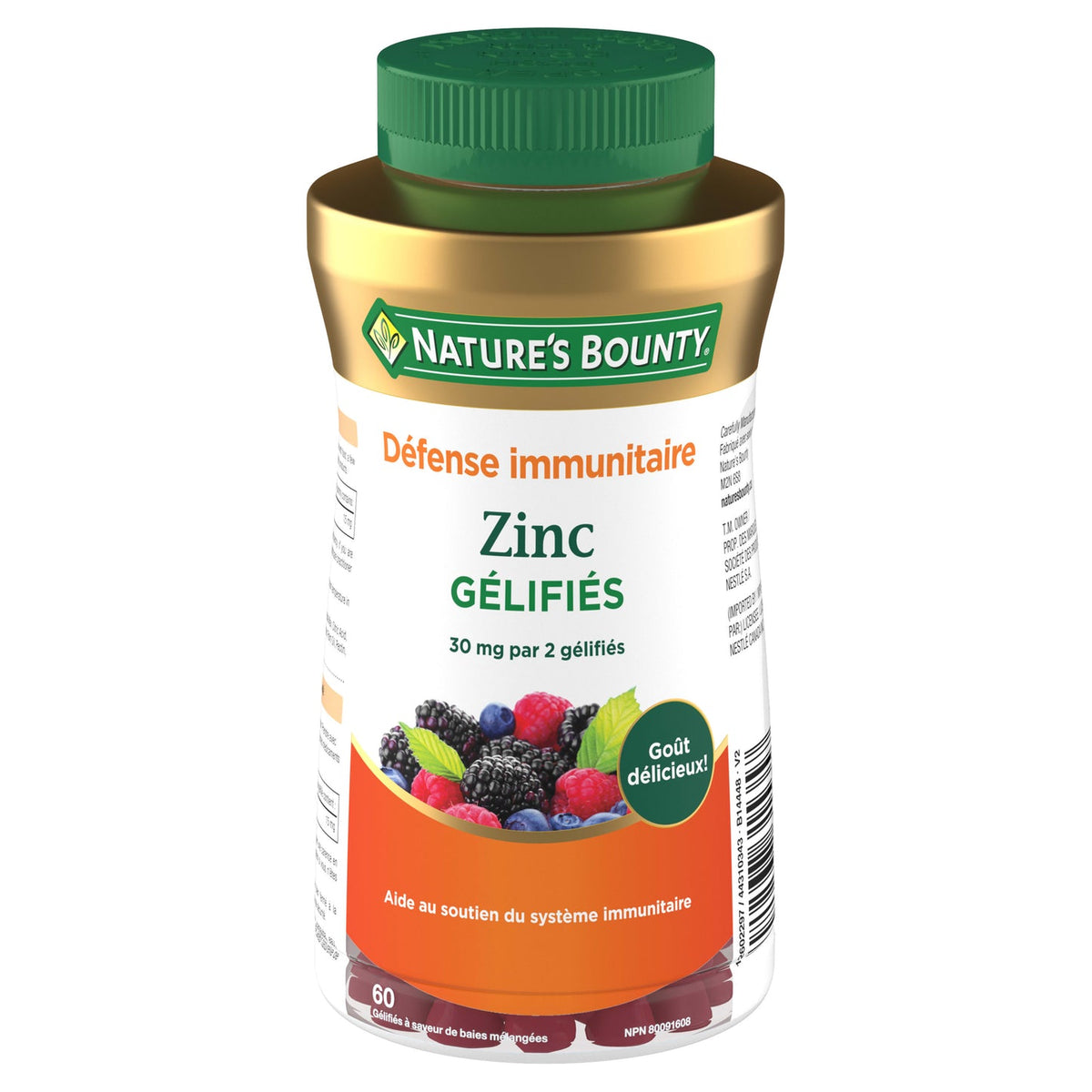 Nature's Bounty Zinc 15 mg Gummies, 60 Gummies