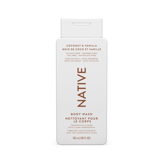 Native Coconut & Vanilla Body Wash, 532 mL