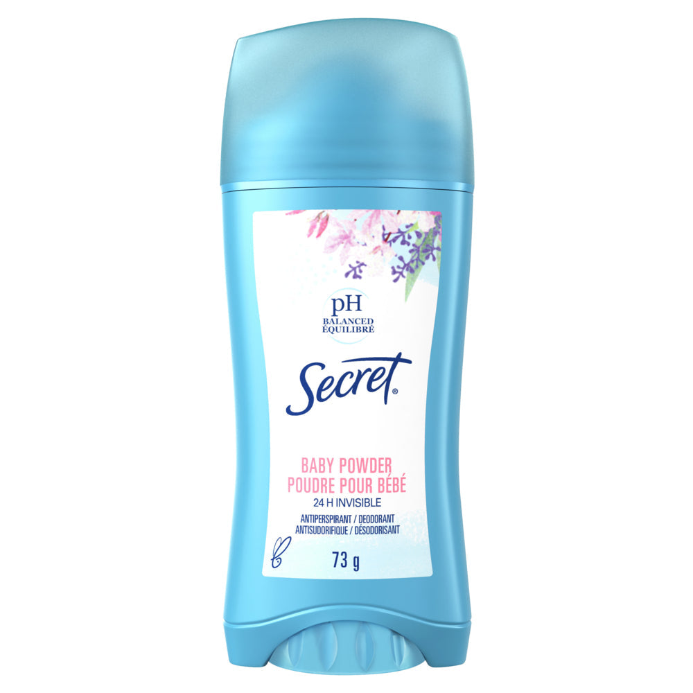 Secret Invisible Solid Antiperspirant & Deodorant, Baby Powder, 73 g