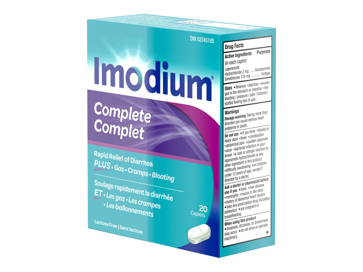 Imodium Complete Diarrhea Plus Gas Relief Caplets, 20 Caplets