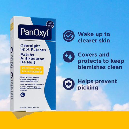 PanOxyl PM Overnight Spot Patches, Clear Hydrocolloid Dots, 40 Count