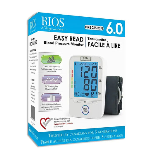 BIOS Diagnostics Precision Series 6.0 Easy Read Blood Pressure Monitor BD201