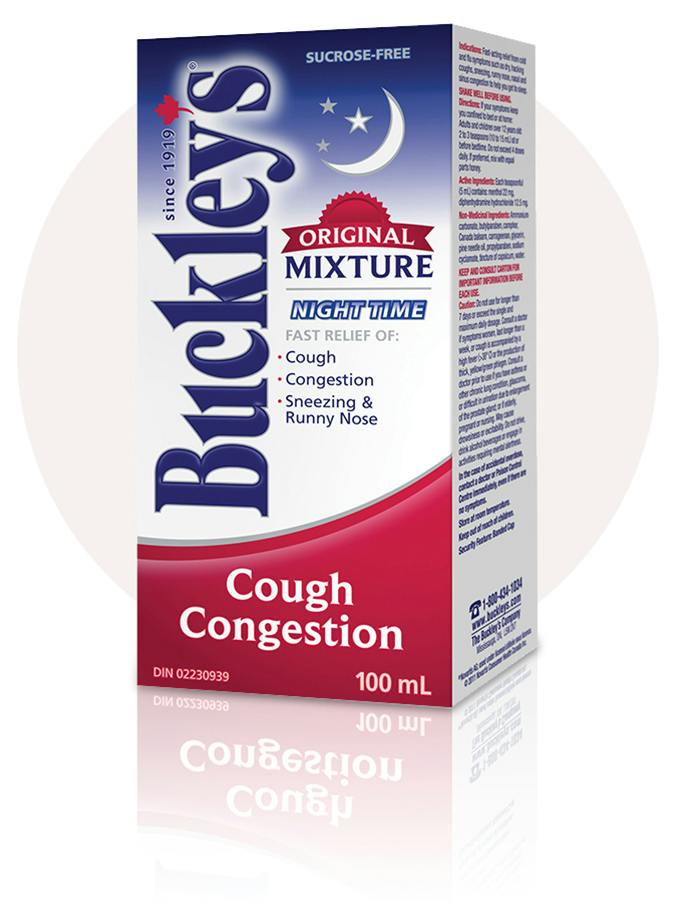 Buckley’s Original Mixture Nighttime Cough & Congestion Syrup, 100 mL