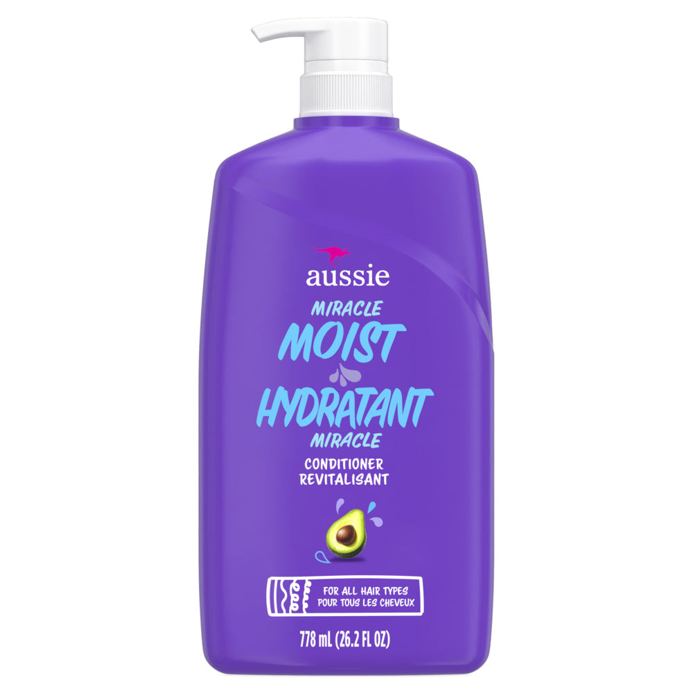 Aussie Miracle Moist Conditioner with Avocado & Jojoba Oil, 778 mL