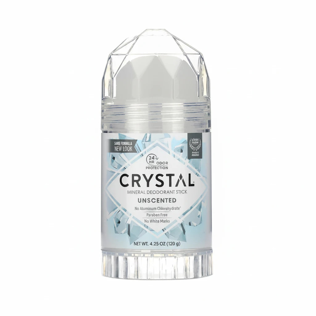 Crystal Mineral Deodorant Stick, Unscented, 120 g