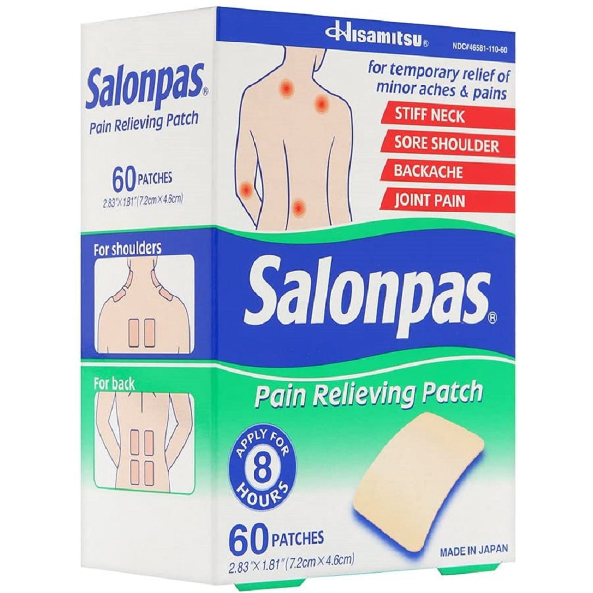 Salonpas Pain Relieving Patch, 60 Patches