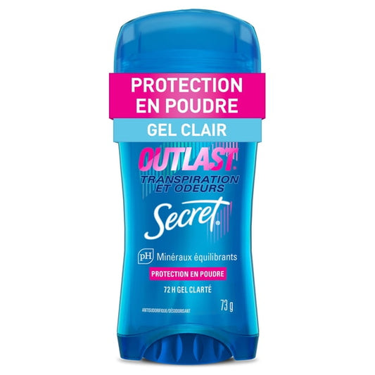 Secret Outlast Clear Gel Antiperspirant Deodorant, Shower Fresh, 73 g