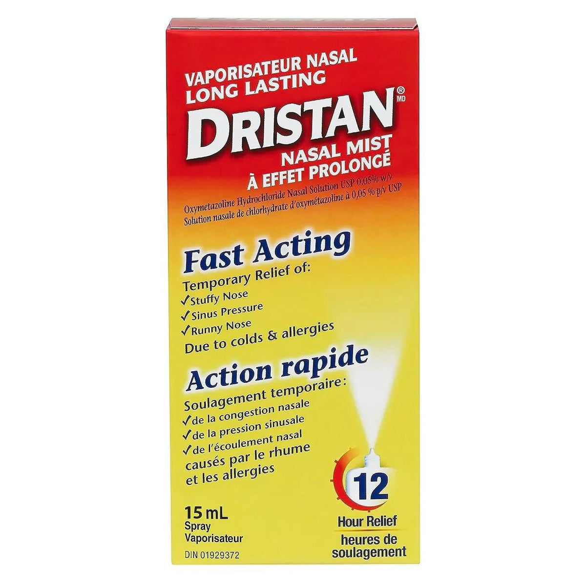 Dristan Long Lasting Nasal Mist Spray 0.05% 15 mL